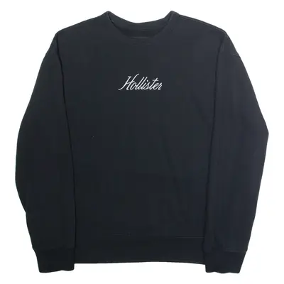 HOLLISTER Mens Sweatshirt Black Crew Neck XL