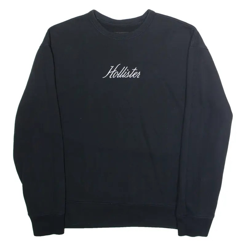 HOLLISTER Mens Sweatshirt Black Crew Neck XL