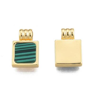 Synthetic Malachite Charms