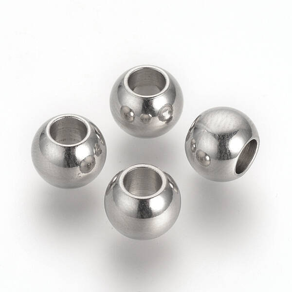 Tarnish Resistant 304 Stainless Steel European Beads