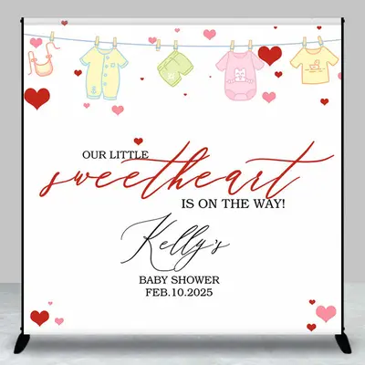 Little Baby On The Way Simple Love Custom Backdrop - Aperturee