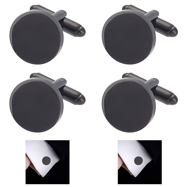 4Pcs Stainless Steel Cuff Button