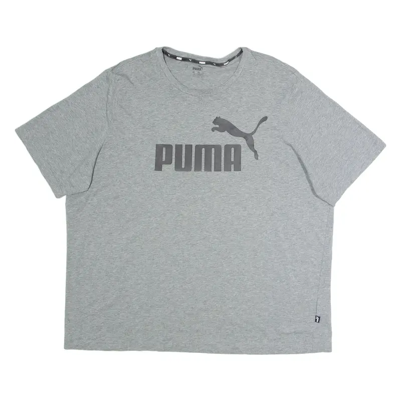 PUMA Mens T-Shirt Grey Crew Neck 2XL