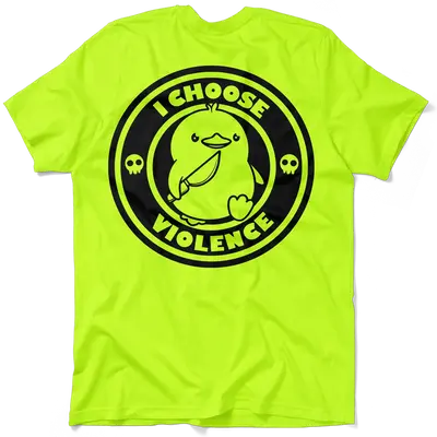 Violence - Safety Yellow Pocket T-Shirt