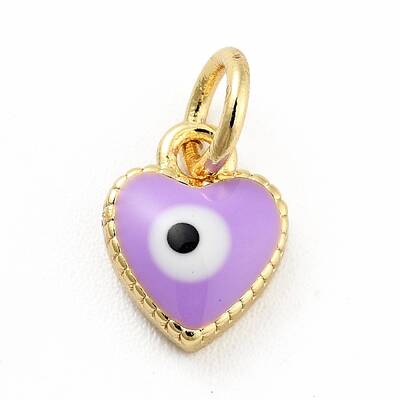 Rack Plating Brass Enamel Charms
