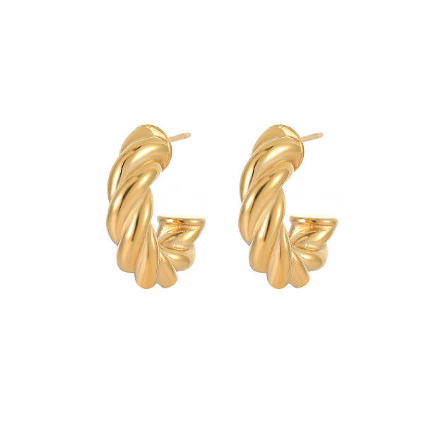 Elegant Fashion Hollow Out Round Zircon Stud Earrings for Women