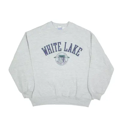 GEAR White Lake Michigan Sweatshirt Grey Mens L