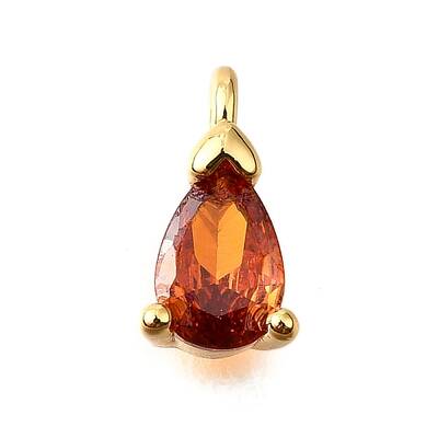 Brass Micro Pave Cubic Zirconia Pendants