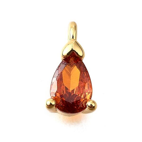 Brass Micro Pave Cubic Zirconia Pendants