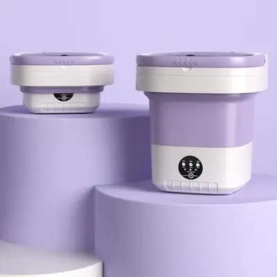 Mini Folding Portable Washing Machine, 12l Small Portable Underwear & Sock Washing Machines, Washer and Dryer Set, Integrated...