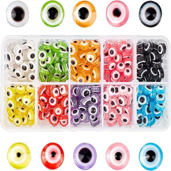 Resin Evil Eye Beads