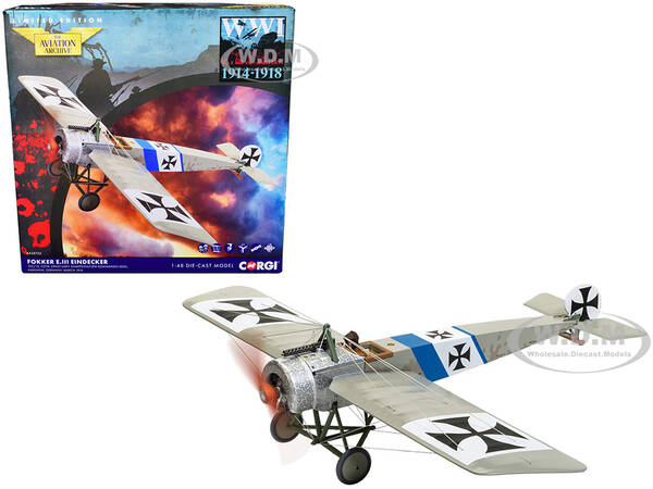 Fokker E.III Eindecker Fighter Aircraft Vzfw. Ernst Udet Kampfeinsitzer Kommando Germany (March 1916) The Aviation Archive Se...