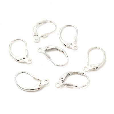 925 Sterling Silver Leverback Hoop Earrings