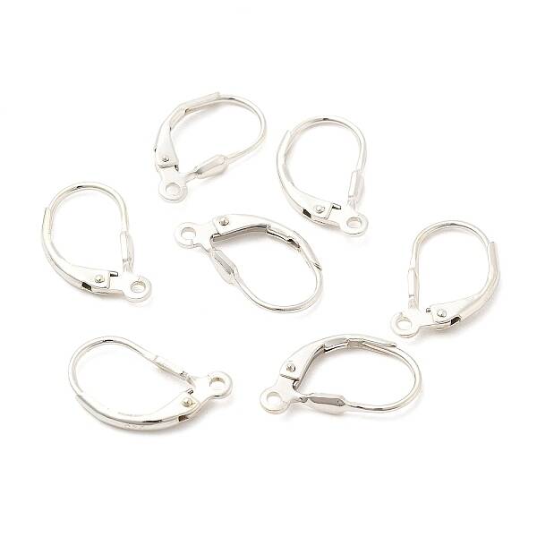 925 Sterling Silver Leverback Hoop Earrings