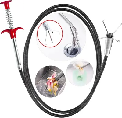 Flexible Grabber Claw Pick Up Reacher Tool with 4 Claws Bendable Hose Pickup Reaching Assist Tool for Litter Pick, Home Sink,...