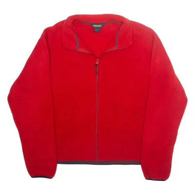 WOOLRICH Mens Fleece Jacket Red XL