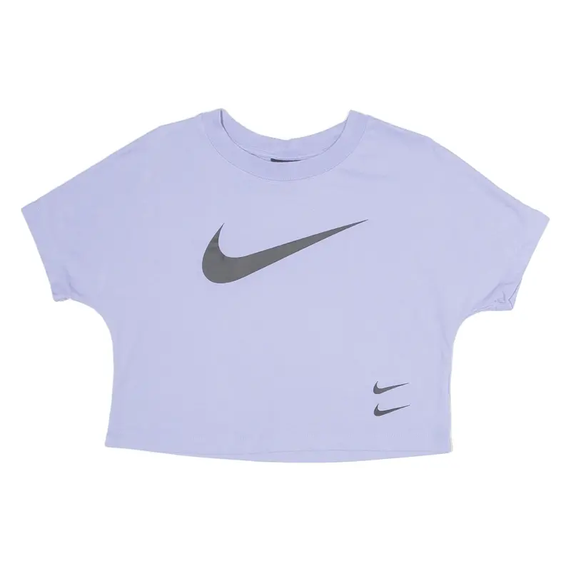 NIKE Crop Womens T-Shirt Purple M