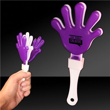 204 Promotional Purple & White Hand Clappers - Noisemaker