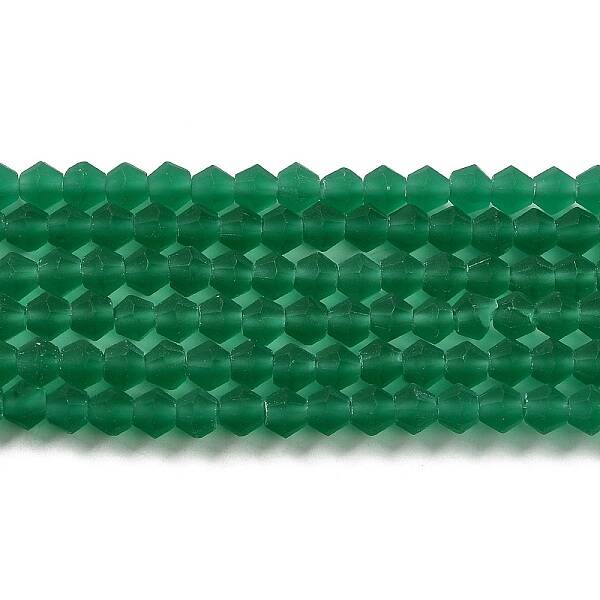 Imitate Austrian Crystal Frosted Glass Beads Strands
