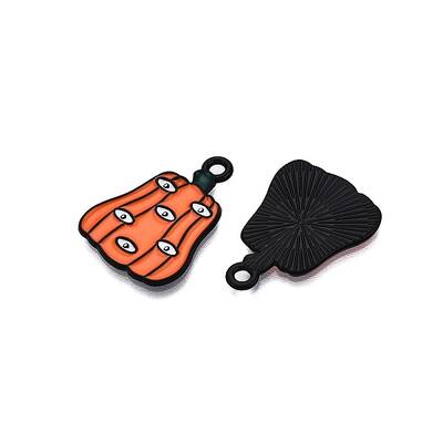 Halloween Theme Spray Painted Alloy Enamel Pendants