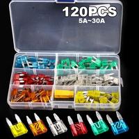 Mini Fuse Assortment Set, 120pcs Small Size Mini Fuse Assortment Set for Auto Truck, Multifunctional Fuse Profile for Home ...