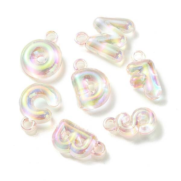 UV Plating Rainbow Iridescent Acrylic Pendants