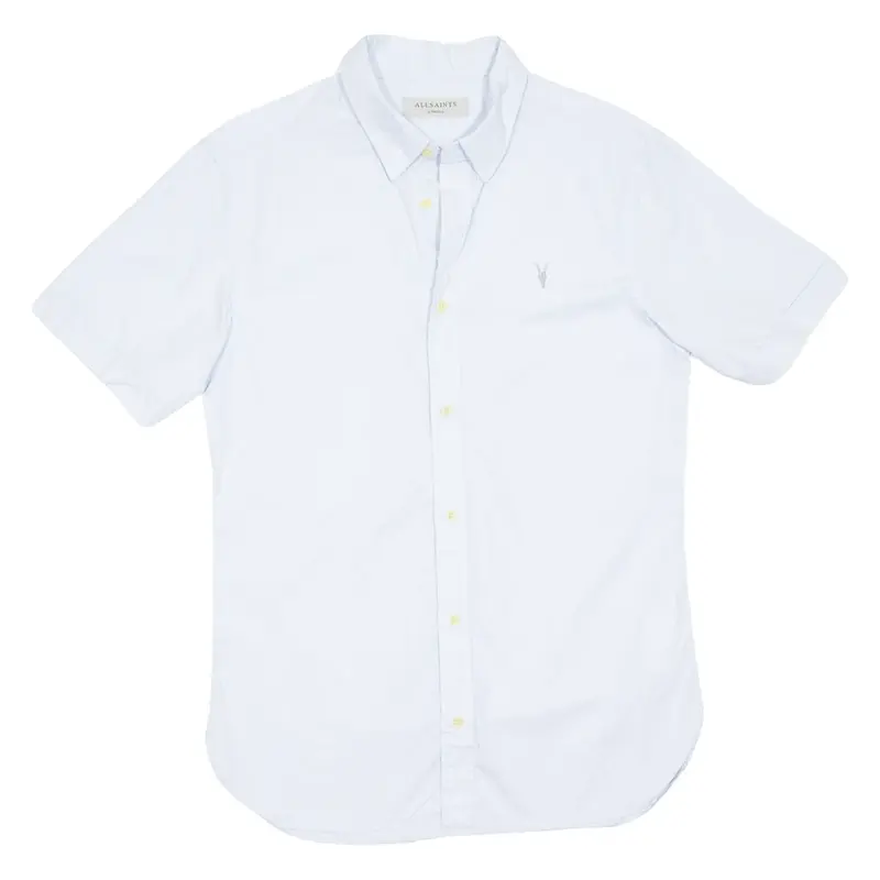 ALL SAINTS Mens Plain Shirt Blue XS