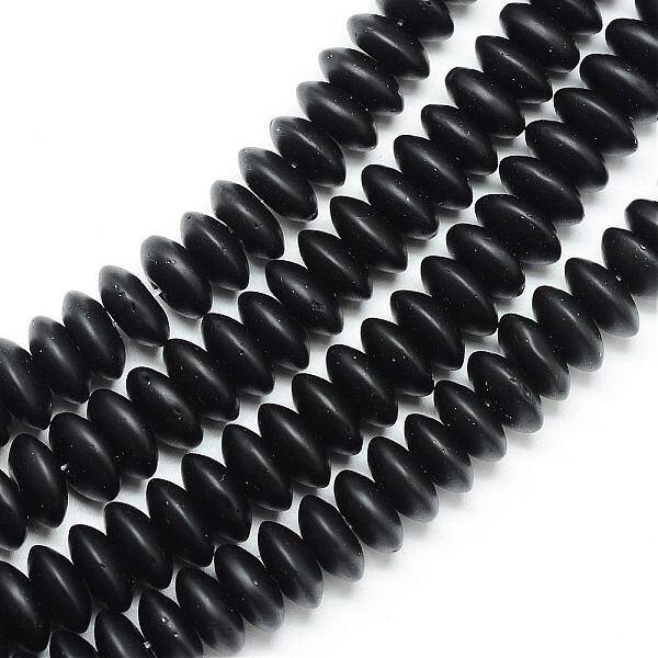 Synthetic Black Stone Beads Spacer Strands