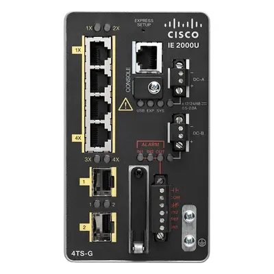 Cisco IE-2000U-4TS-G | Industrial Ethernet IE 2000U Series 4 x FE DownLinks Ports 10/100Base-TX + 2 x GE SFP Uplinks Ports La...