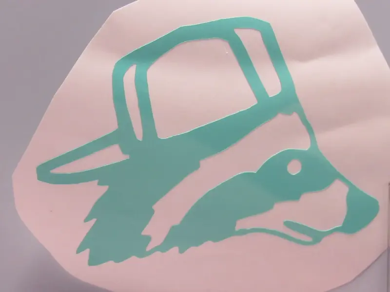 Backwards Hat Raccoon Decal for Car - Fun Animal Sticker