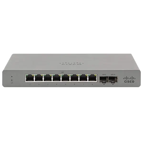 Cisco GS110-8-HW-US | Meraki Go 8 x Ports 10/100/1000Base-T Layer 2 1U Rack-mountable Gigabit Ethernet Network Switch