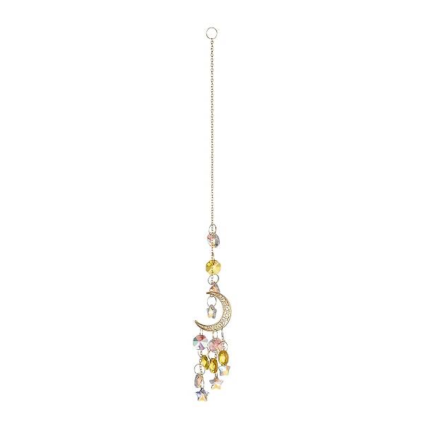 Moon & Star Glass Hanging Suncatchers