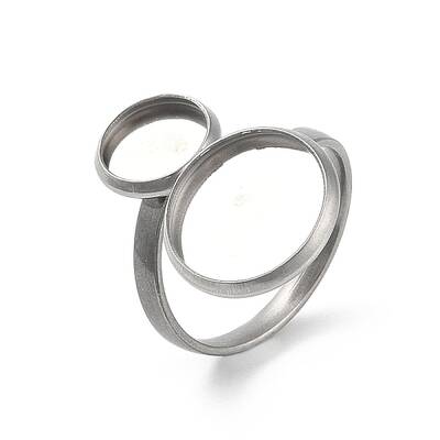 Non-Tarnish 304 Stainless Steel Open Cuff Ring Findings