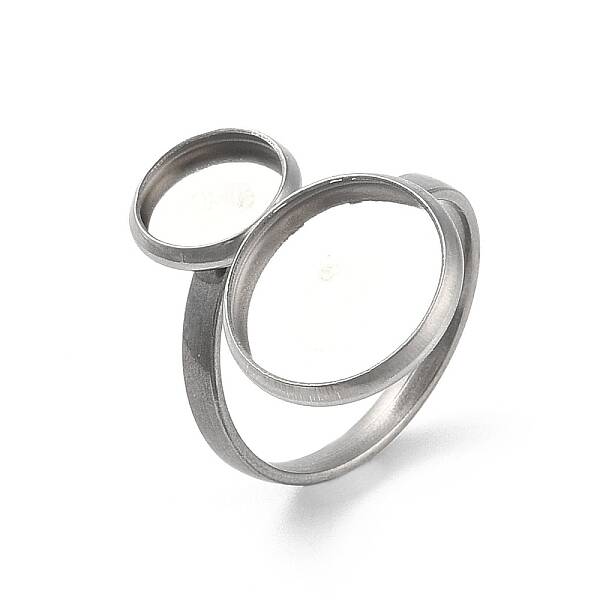 Non-Tarnish 304 Stainless Steel Open Cuff Ring Findings