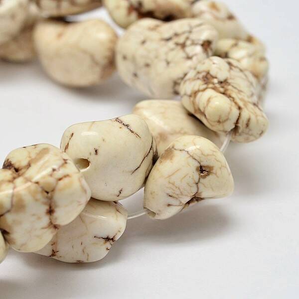 Dyed Nuggets Natural Magnesite Beads Strands
