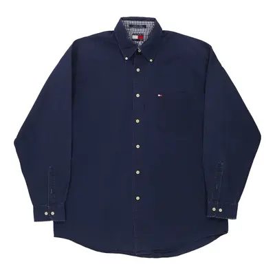 Tommy Hilfiger Shirt - Large Navy Cotton