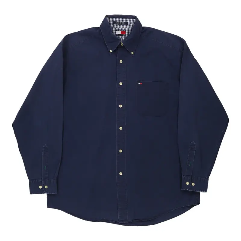 Tommy Hilfiger Shirt - Large Navy Cotton