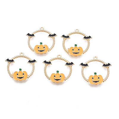 Halloween Alloy Enamel Pendants