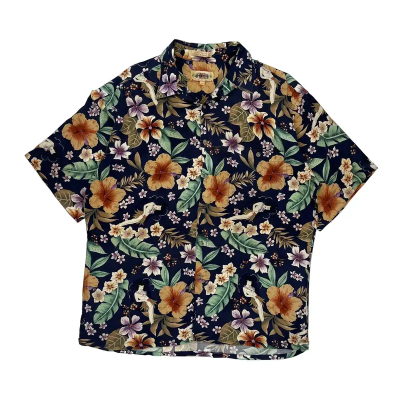 Campia Moda Hawaiian Shirt - Large Multicoloured Rayon