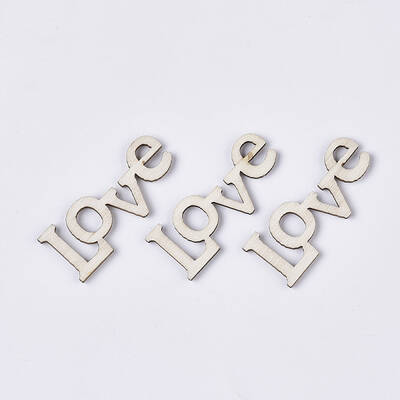 Valentine's Day Theme Laser Cut Wood Shapes
