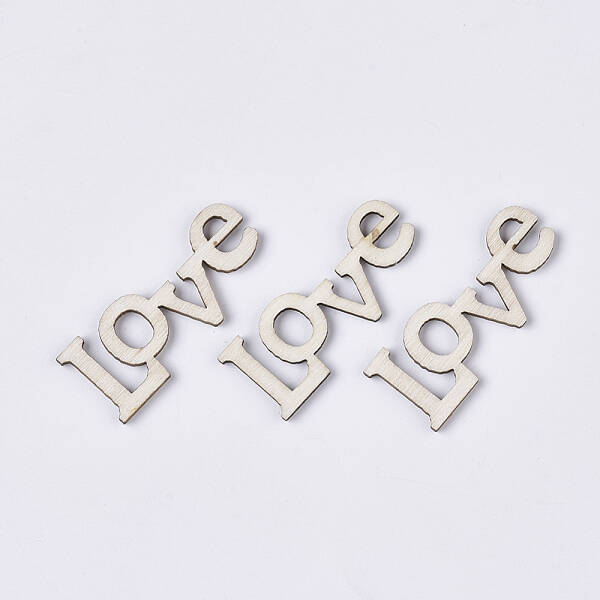 Valentine's Day Theme Laser Cut Wood Shapes