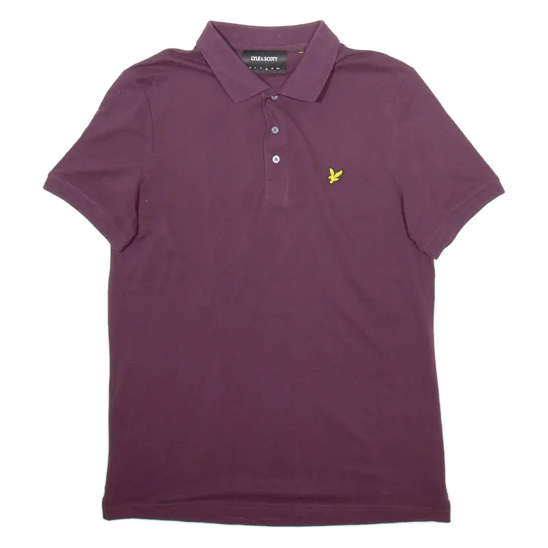 LYLE & SCOTT Mens Polo Shirt Maroon L