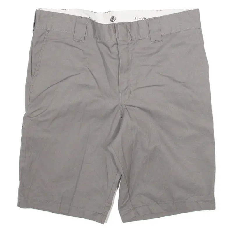 DICKIES Mens Workwear Shorts Grey Slim L W36