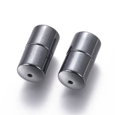 Magnetic Synthetic Hematite Screw Jewelry Clasps