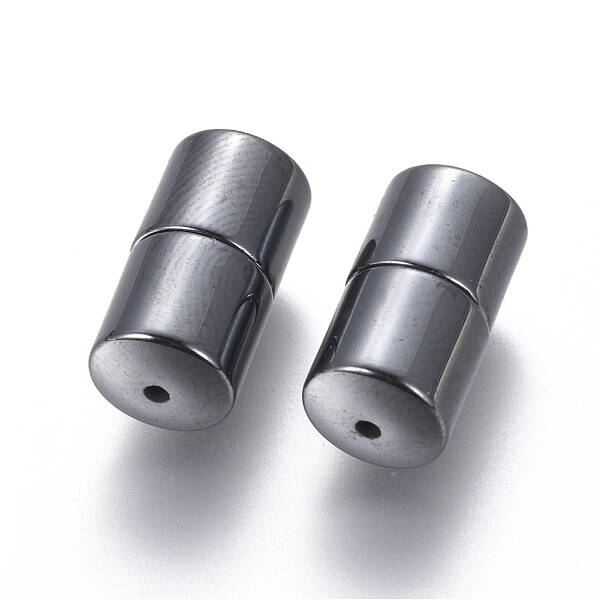 Magnetic Synthetic Hematite Screw Jewelry Clasps