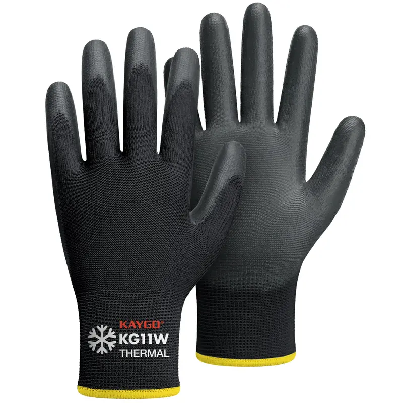 KAYGO KG11W Winter Work Gloves for Men & Women Thermal Insulated PU Coated Smooth Grip Springtok Ergonomic Fit Windproof Wate...