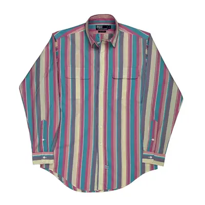 Ralph Lauren Striped Shirt - Medium Multicoloured Cotton