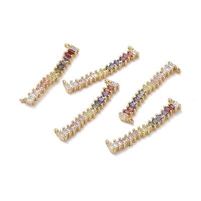 Brass Micro Pave Colorful Cubic Zirconia Pendants