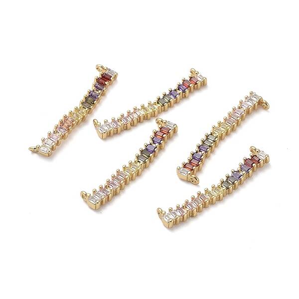 Brass Micro Pave Colorful Cubic Zirconia Pendants