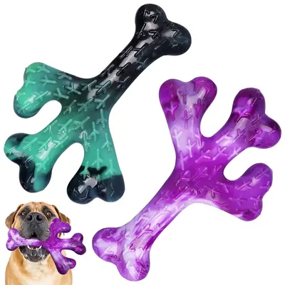【Weekly Deals】Beef Bacon Flavor Dog Chew Toys - 2 Pack Durable Dog Chew Toys for Large Dogs, Indestructible, Gift Quality...